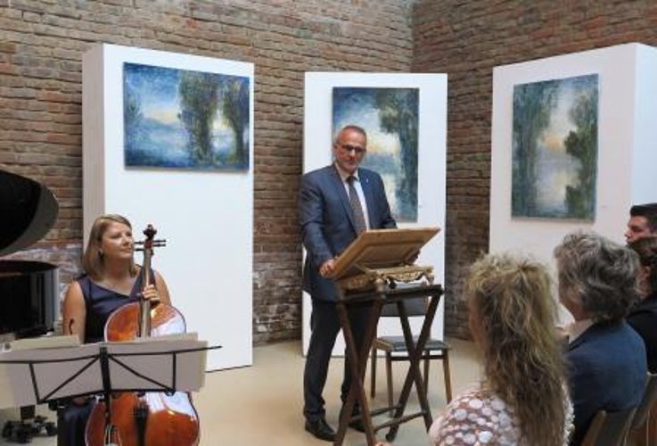 Eröffnungskonzert: Bürgermeister Schmidt eröffnet offiziell die 14. Wachtberger Kulturwochen. (Foto: Gemeinde Wachtberg/mm)