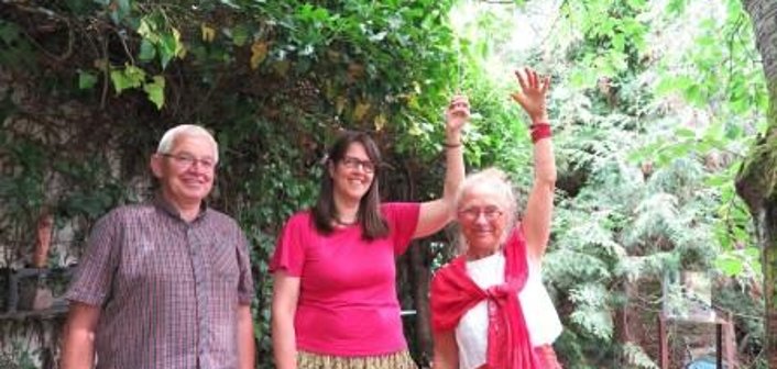 Monika Clever (re.) mit Susanne Fuß und Werner Siebigteroth. (Foto: Gemeinde Wachtberg/mm)