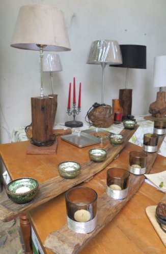 Upcycling – Lampen aus altem Holz von Peter Glos. (Foto: Gemeinde Wachtberg/mm)