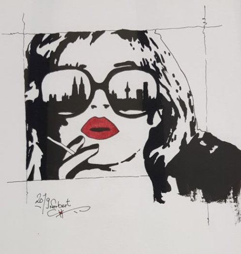 Porträt einer jungen Frau - als Aquarell. (Foto: Gemeinde Wachtberg/mf)