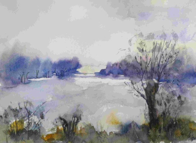Aquarell von Johanna Bittner-Kelber. (Foto: Gemeinde Wachtberg/mm)