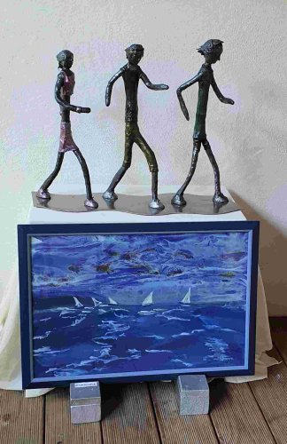 Krueger: Lustige Läufer-Figuren von Ute Mettbach. (Foto: Gemeinde Wachtberg/mf)