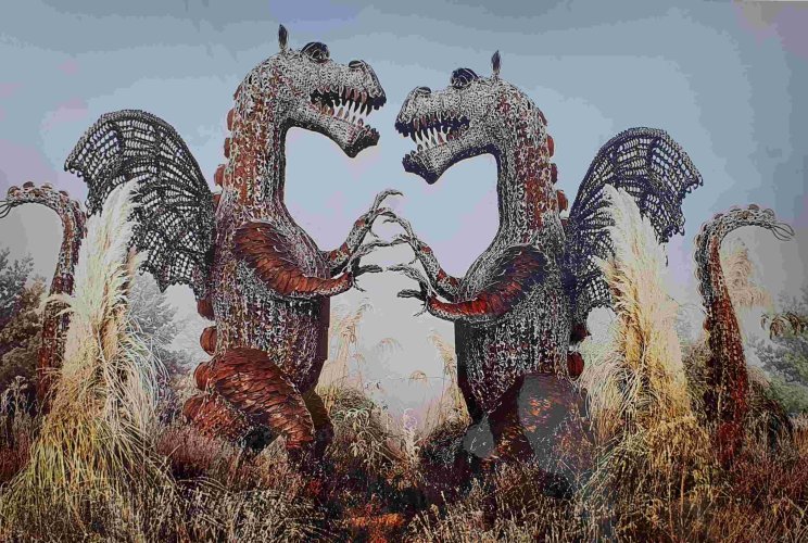 Drache Godart – gedoppelt – von Sia Korthaus. (Foto: Gemeinde Wachtberg/mf)