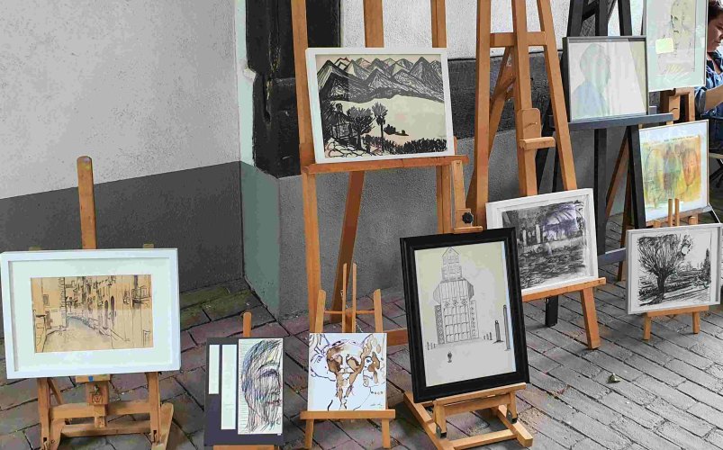 Retrospektive von Enno Frandsen. (Foto: Gemeinde Wachtberg/mf)