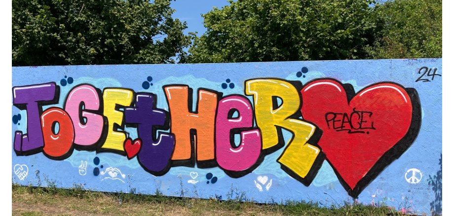 Das Endergebnis des dreitätigen Graffiti-Workshops