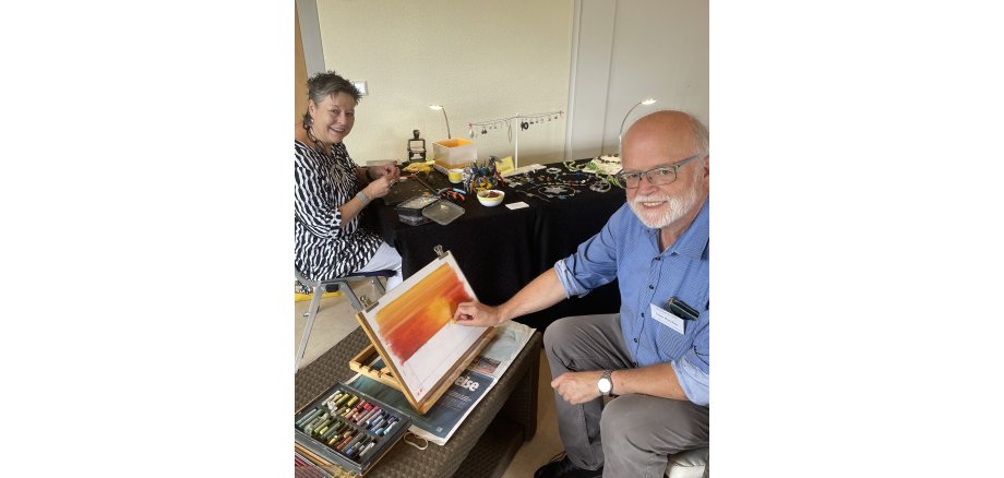 Anne Mahn und Uwe Riecken präsentieren ihr Handwerk