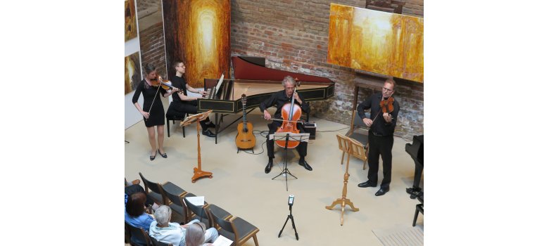 Bach: „Allegro ma non presto“ aus der Sonate G-Dur mit Elisa und Robert Wittbrodt (Geigen), Bernhard Zapp (Violoncello) und Oliver Schwichtenberg (Cembalo)